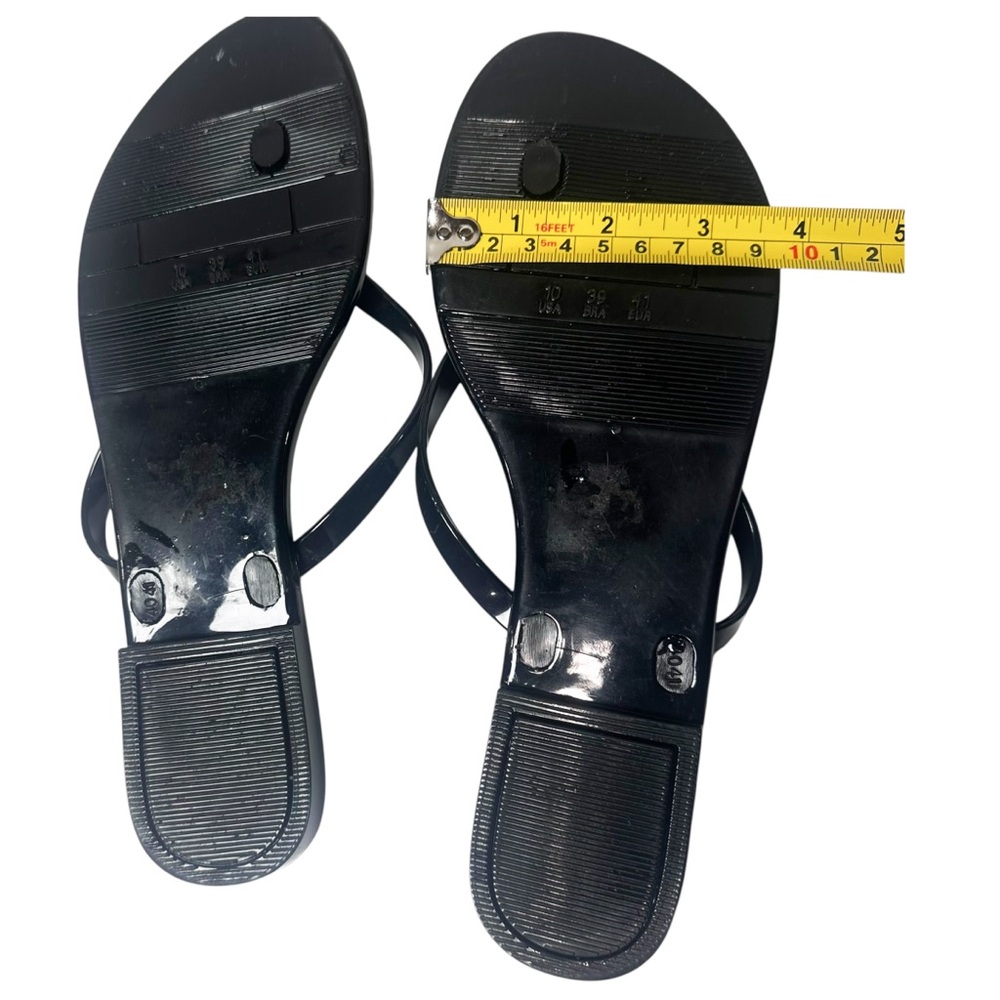 Black Mix It Flower Slide Sandals Size 10 - Picture 8 of 9